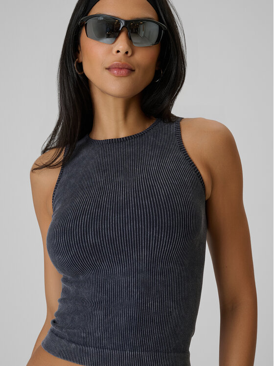 4F 4F Tank top AFTERLIGHT Czarny Slim Fit