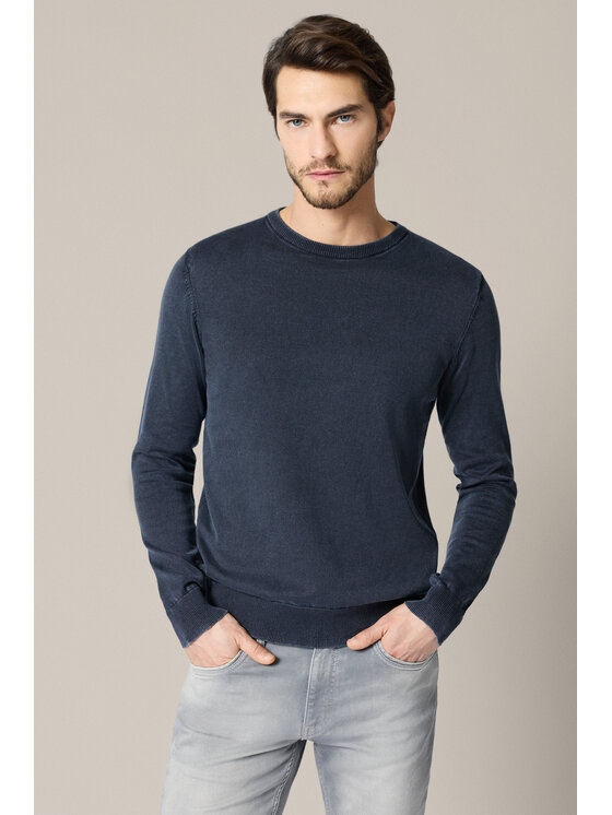 Lancerto Lancerto Sweter Gustan SW073225000069 Granatowy Regular Fit