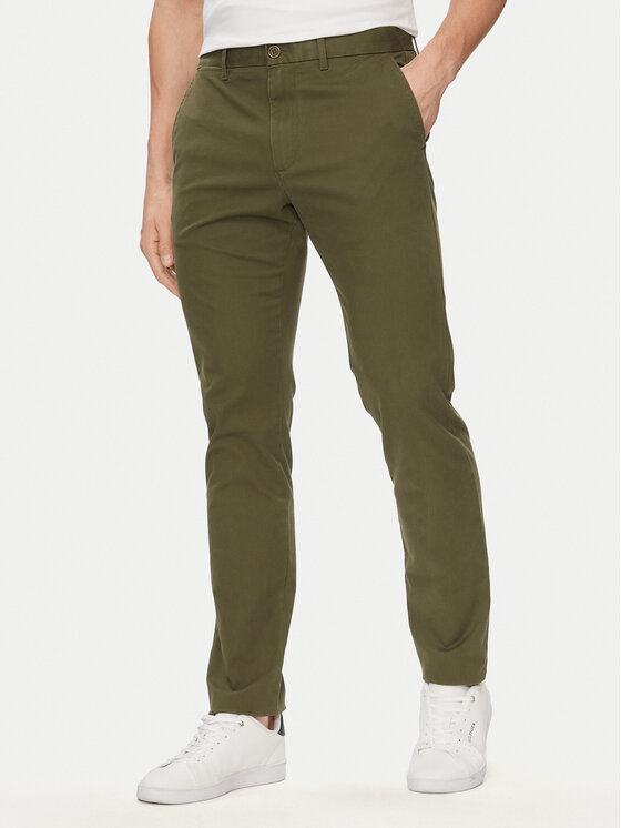 Tommy Hilfiger Pantaloni chino Bleecker MW0MW26619 Verde Slim Fit