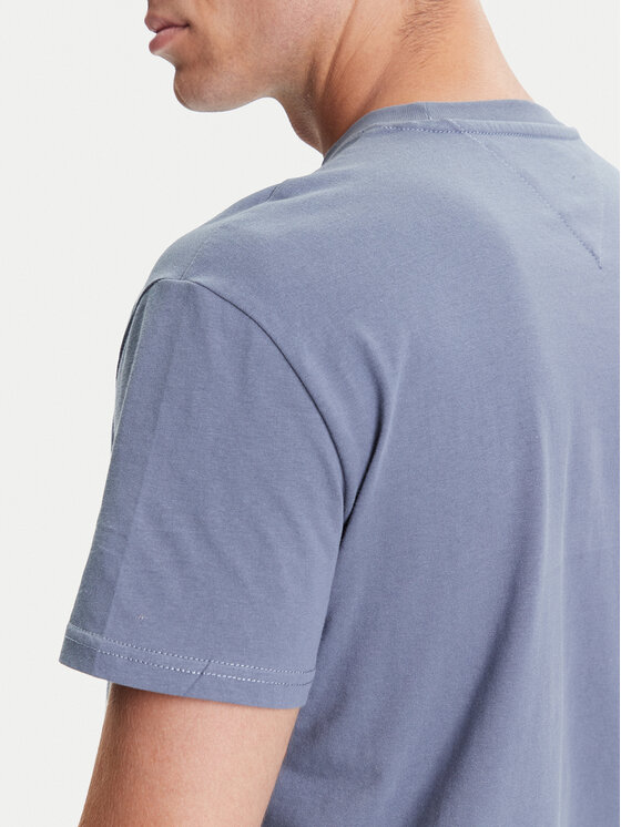 Tommy Jeans Tommy Jeans T-krekls Linear Logo DM0DM20744 Zils Regular Fit
