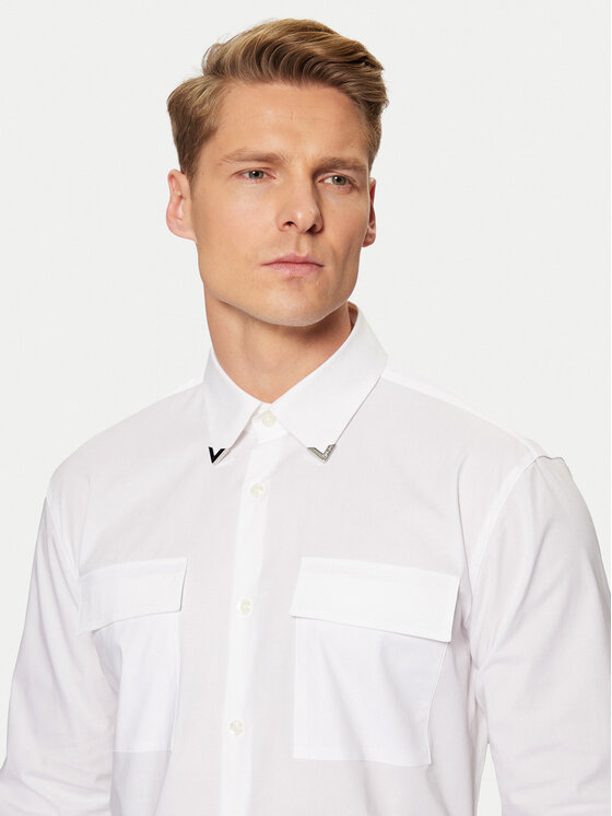 HUGO HUGO Koszula Ermetal 50534281 Biały Slim Fit
