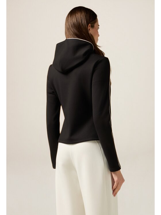 Oltre Oltre Felpa G958J004235N033 Nero Slim Fit