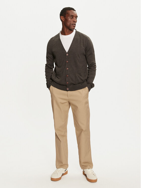 Brave Soul Brave Soul Kardiganas MK-162GHAZALI Pilka Regular Fit