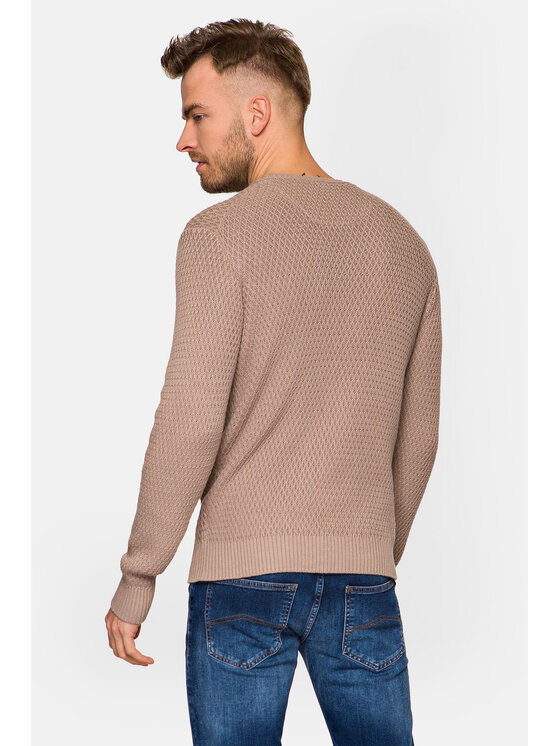 Lancerto Lancerto Sweter Miguel Beżowy Regular Fit