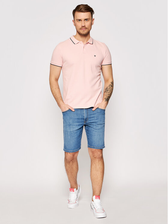 Wrangler Wrangler Szorty jeansowe Texas W11CQ187W 112126019 Niebieski Slim Fit