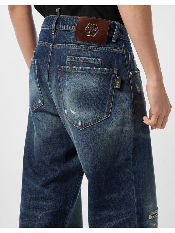 PHILIPP PLEIN PHILIPP PLEIN Jeansy 26875 Niebieski Loose Fit