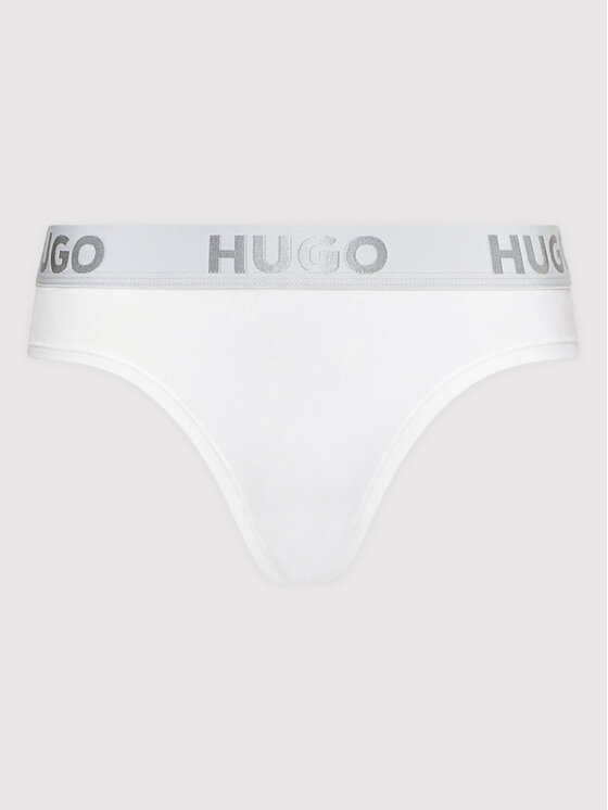 HUGO Hugo Figi klasyczne Brief Sporty Logo 50469643 Biały
