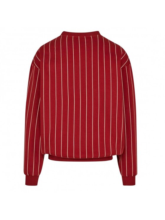 Karl Kani Karl Kani Felpa AUTOGRAPH PINSTRIPE SWEAT OS CREWNECK Rosso Regular Fit