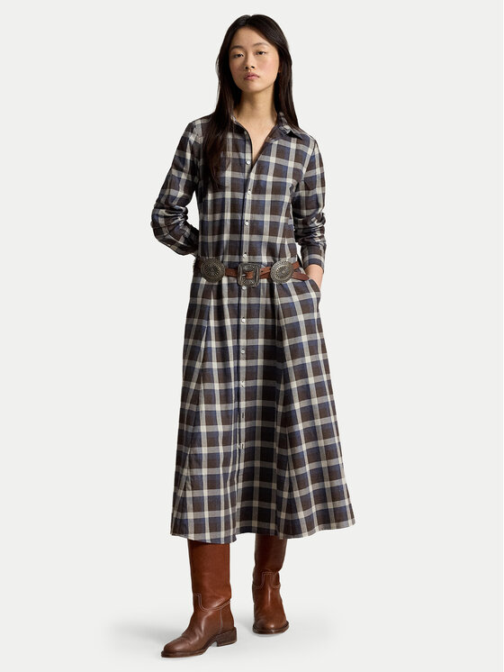 Polo Ralph Lauren Polo Ralph Lauren Krekla kleita 211B31478001 Brūns Regular Fit