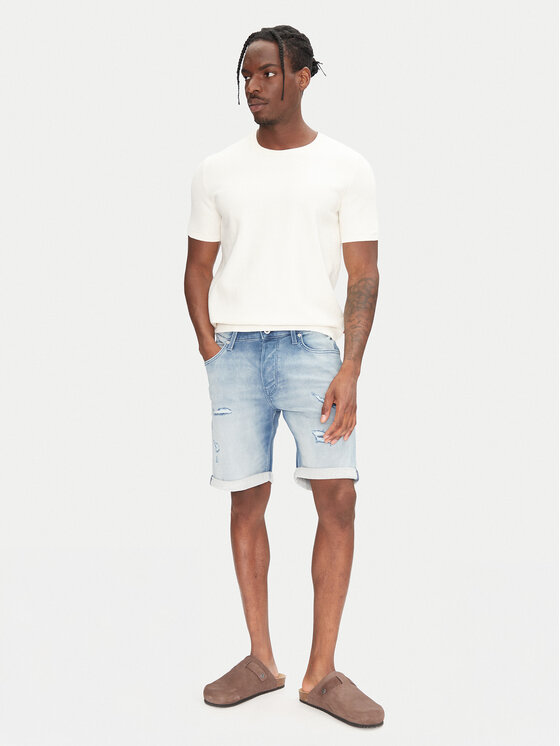 Jack & Jones Jack & Jones Szorty jeansowe Rick 12269607 Niebieski Regular Fit