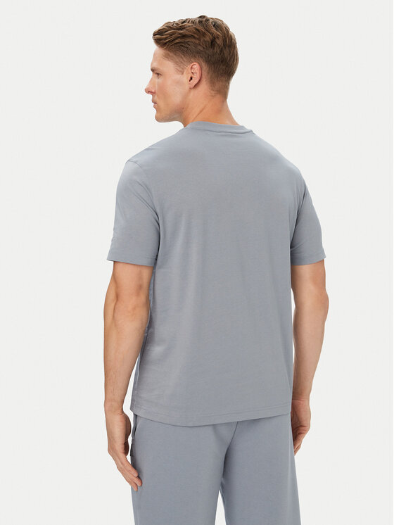 BOSS BOSS T-shirt Structure Logo 50566883 Siva Regular Fit