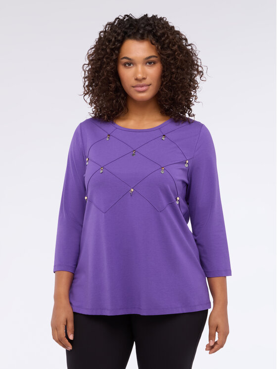 Fiorella Rubino Fiorella Rubino T-shirt G095L008772N029 Viola A-Line Fit