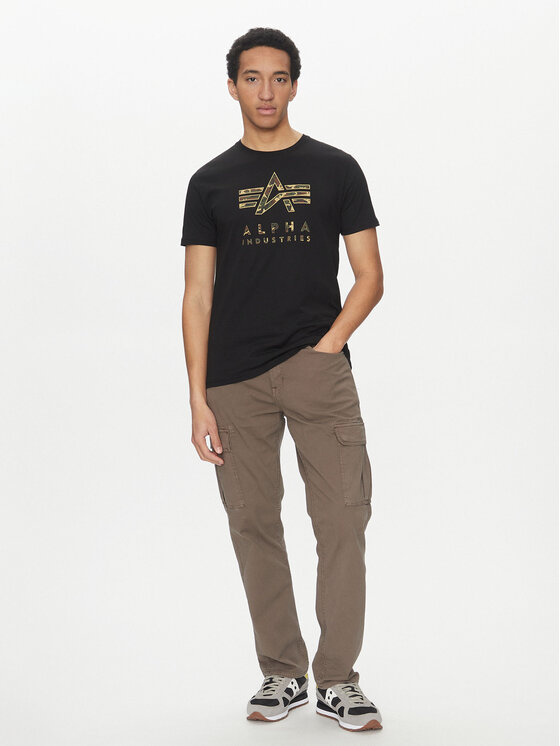 Alpha Industries Alpha Industries T-särk Camo Puff 146506 Must Regular Fit