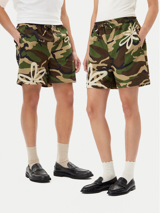 Filling Pieces Filling Pieces Pantaloni scurți sport 8829906 Verde Regular Fit