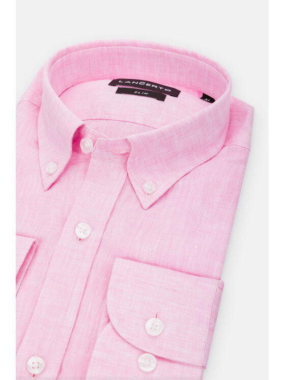 Lancerto Lancerto Koszula Erica Różowy Slim Fit