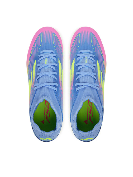 adidas adidas Buty do piłki nożnej F50 League Mid Firm/Multi-Ground JI0436 Granatowy