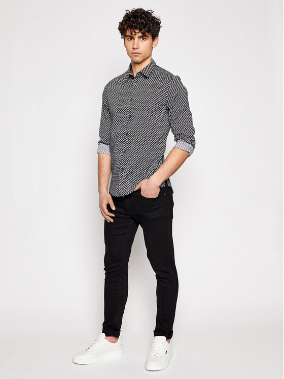 Calvin Klein Jeans Camicia J30J317433 Nero Slim Fit • Modivo.it