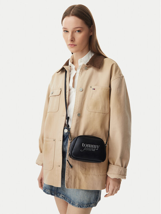 Tommy Jeans Geantă Tjw Bold Camera Bag AW0AW18785 Negru