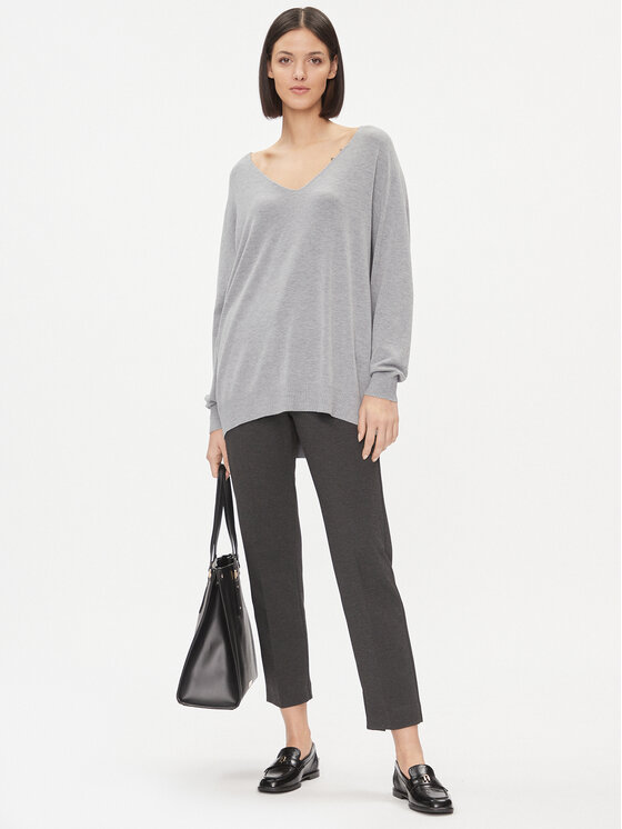 Kontatto Kontatto Megztinis 3M1015 Pilka Regular Fit