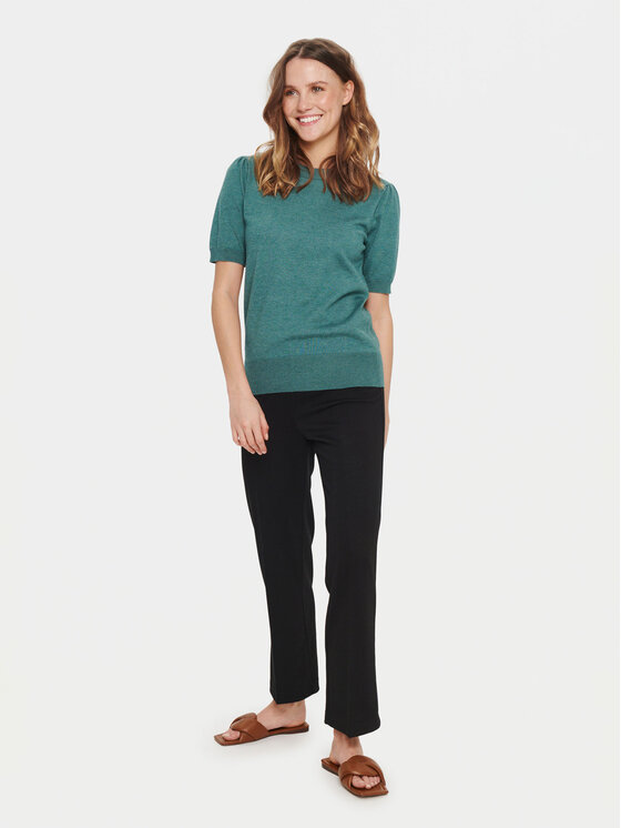 Saint Tropez Saint Tropez Maglione 30511788 Verde Classic Fit