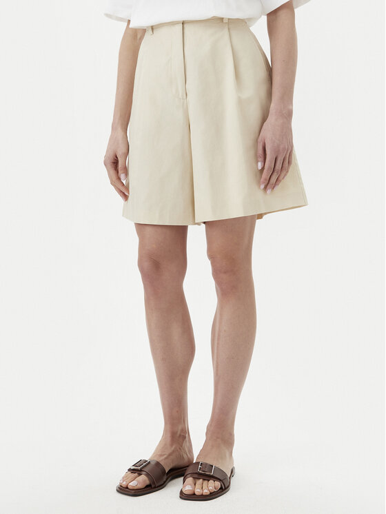 Weekend Max Mara Weekend Max Mara Bermuda Ecuba 2515141032 Écru Regular Fit