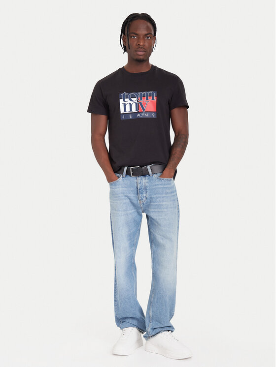 Tommy Jeans Tommy Jeans T-Shirt DM0DM21977 Černá Regular Fit