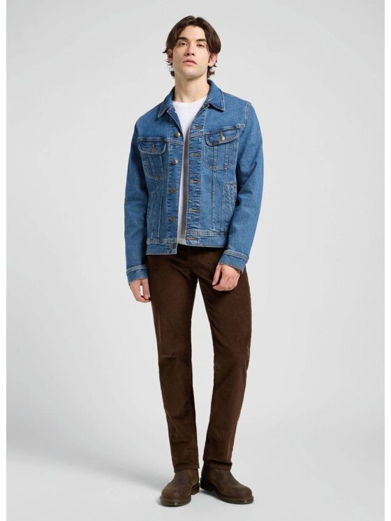 Lee Lee Pantaloni di tessuto DAREN ZIP FLY Marrone Straight Fit