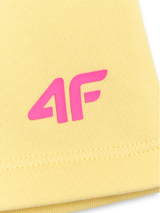 4F 4F Szorty sportowe SUMMERTIME JOY Żółty Regular Fit