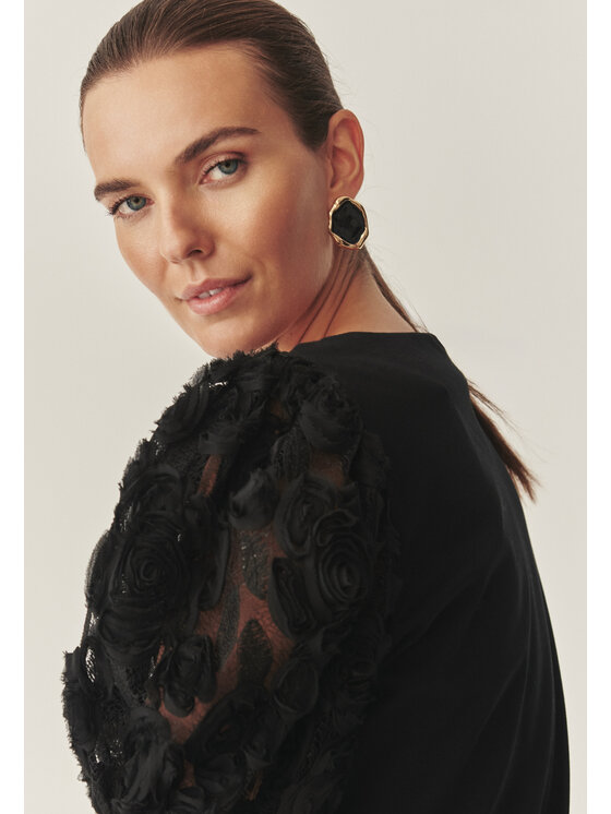 TATUUM Tatuum Bluzka MENORIA 1 Czarny Loose Fit