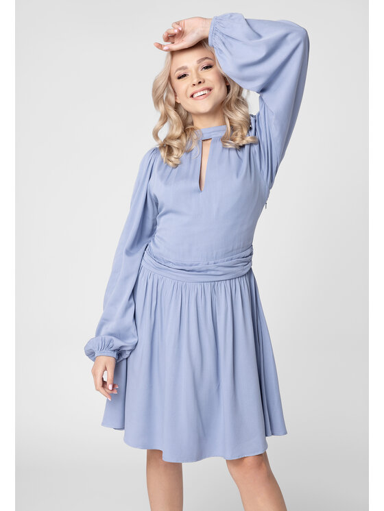 LAURELLA LAURELLA Letní šaty Laurella 4VA017801 Modrá Regular Fit