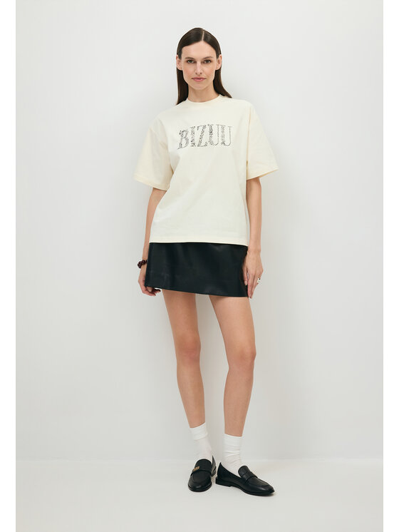 BIZUU BIZUU T-Shirt JONI OVERSIZE TSHIRT Světle žlutá Standard Fit