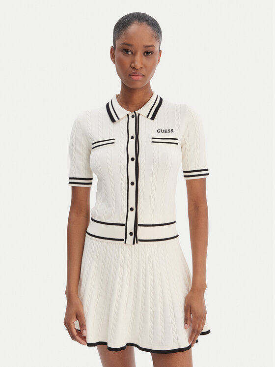 Guess Guess Pletena jopica V6RR02 Z4652 Écru Regular Fit