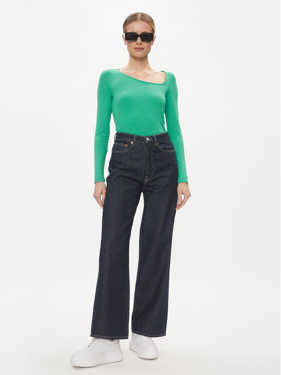 Vero Moda Vero Moda Bluza Carina 10301178 Zelena Regular Fit