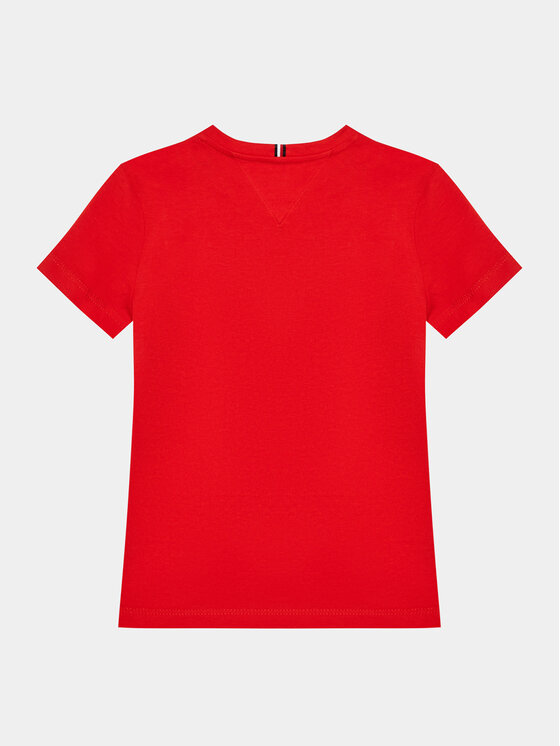 Tommy Hilfiger Tommy Hilfiger Tričko Logo KB0KB08671 D Červená Regular Fit