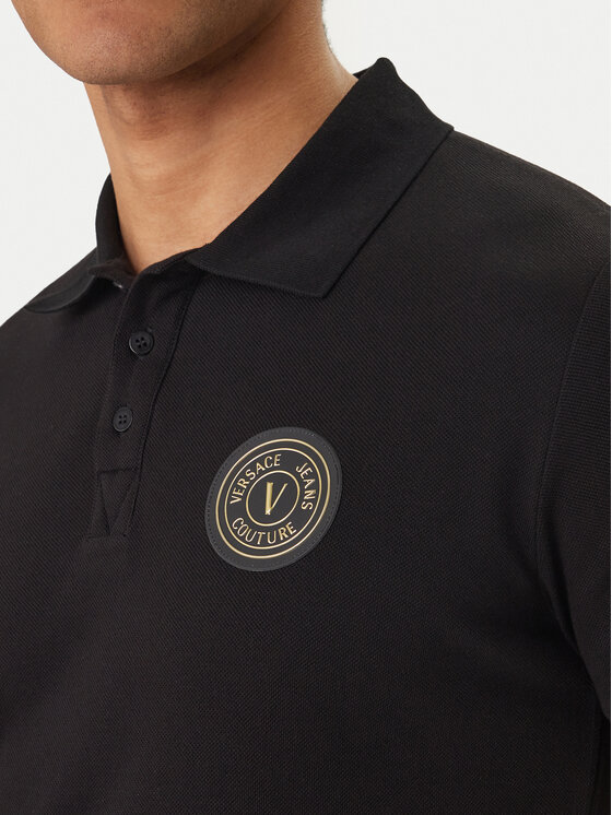 Versace Jeans Couture Versace Jeans Couture Polokošeľa 80GAGT19 CJ01T Čierna Regular Fit