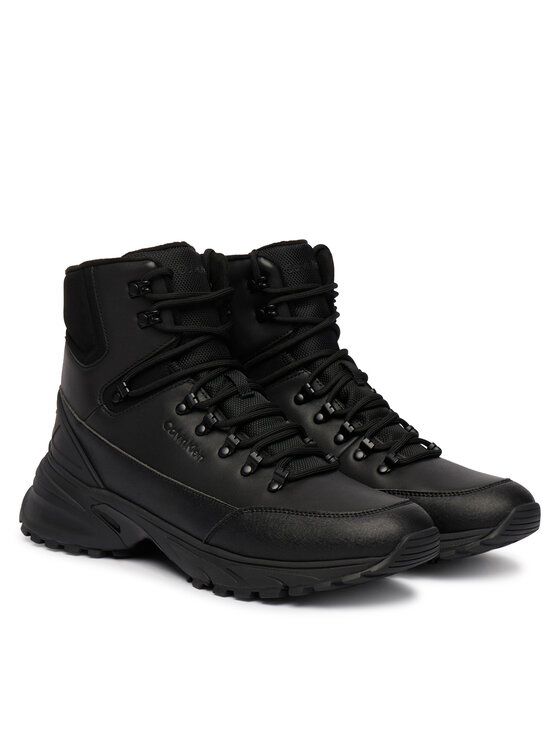 Calvin Klein Calvin Klein Trapery Hike Runner Mid Laceup Lth HM0HM02323 Czarny