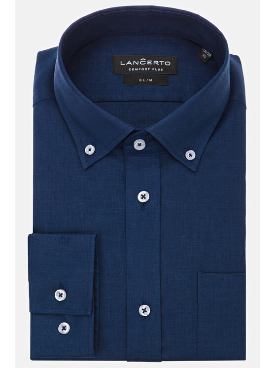 Lancerto Lancerto Koszula Cheryl 2 KO051120000128 Granatowy Slim Fit