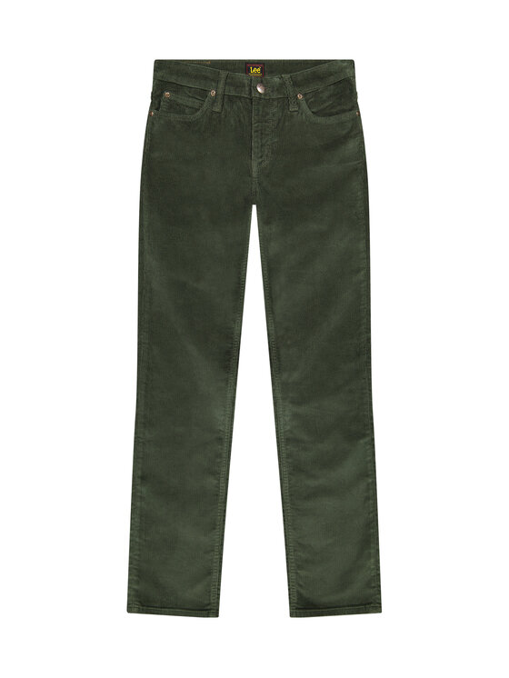 Lee Lee Spodnie materiałowe DAREN ZIP FLY Zielony Straight Fit