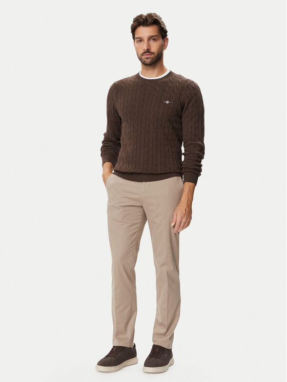 Gant Gant Kampsun 8050601 Tumepruun Regular Fit