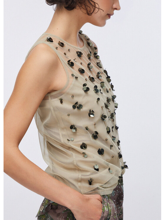 Liu Jo Liu Jo Top WA6310J3860P9240 Beżowy Regular Fit