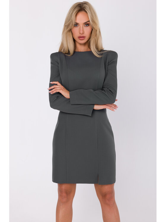 Made of Emotion Made of Emotion Koktejlové šaty M755 Zelená Modern Fit