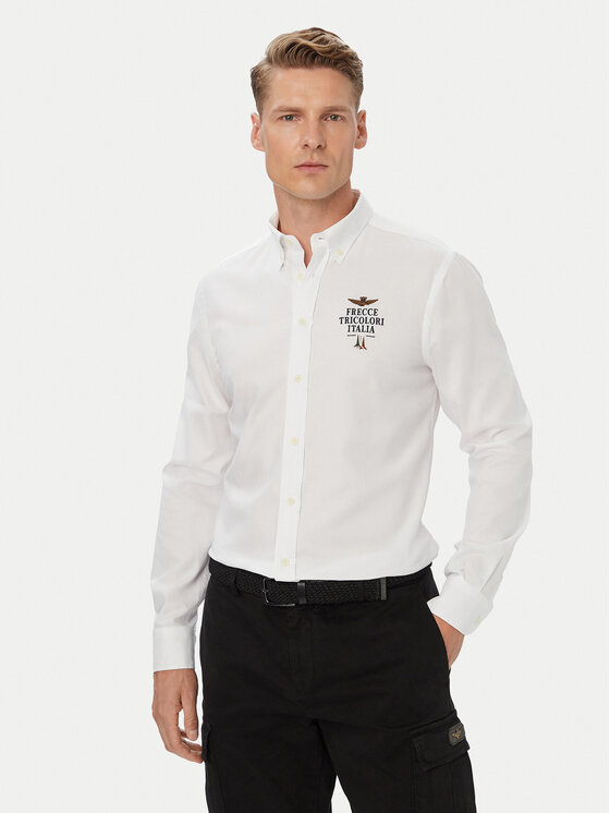 Aeronautica Militare Aeronautica Militare Риза 262CA1334UCT04409 Бял Regular Fit