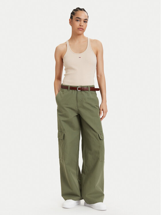 Tommy Jeans Tommy Jeans Top Racerback DW0DW22264 Weiß Slim Fit