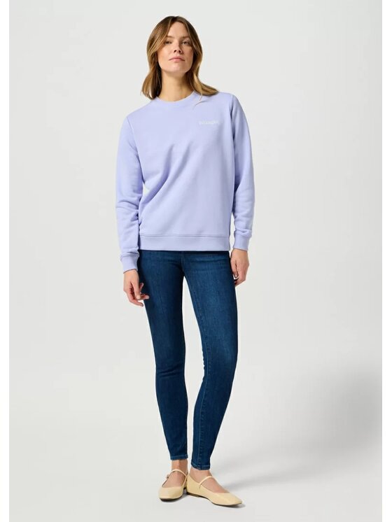 Wrangler Wrangler Bluza REGULAR SWEAT Fioletowy Regular Fit