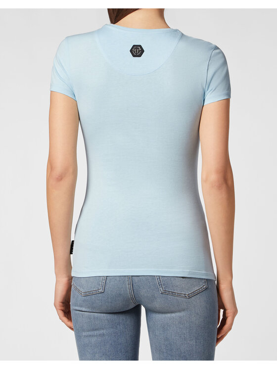 PHILIPP PLEIN PHILIPP PLEIN T-Shirt 1315 Błękitny Regular Fit