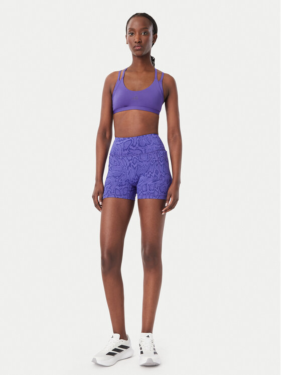 adidas adidas Kolarki Optimé Snake Short Leggings KV1152 Fioletowy Slim Fit