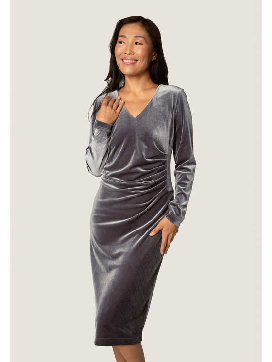 QUIOSQUE Každodenné šaty ARUBA DRESS Sivá Regular Fit