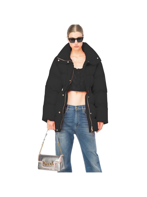 PINKO Pinko Vatovaná bunda CAUSALE COAT Černá Regular Fit