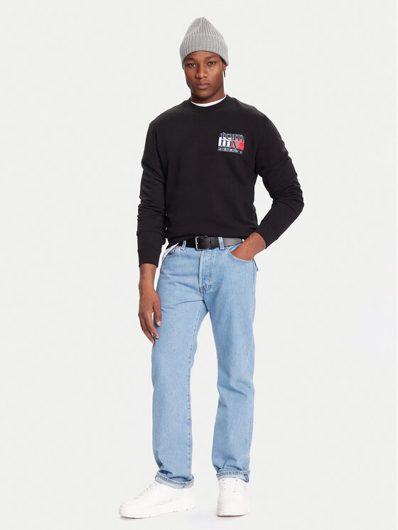 Tommy Jeans Tommy Jeans Mikina DM0DM22093 Černá Relaxed Fit