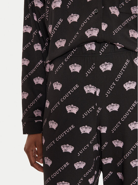 Juicy Couture Juicy Couture Piżama Estelle & Nolan JCLPJ224510 Czarny Relaxed Fit